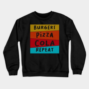 Burger Pizza Cola Crewneck Sweatshirt